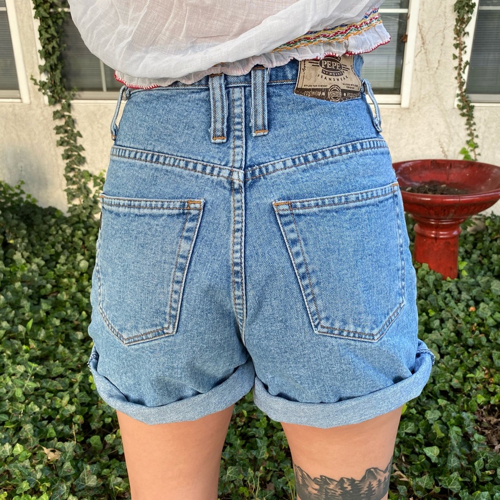 90s high waisted jean shorts